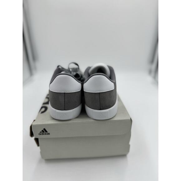 Size 3y Adidas Vl Court 3.0 Grey Cloud White Grey Two (GS) ID6314 bs868 - Picture 3 of 6